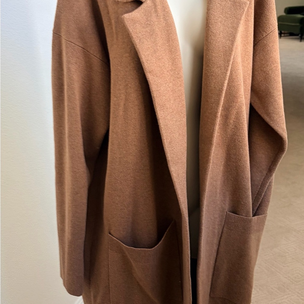 J. Crew Tan Long Cardigan Sweater. NWT